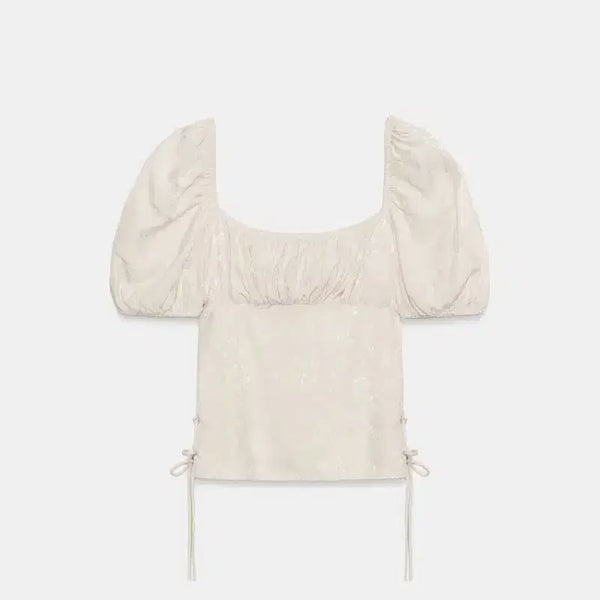 [BUNJANG] ZARA Jacquard Cross Strap Top / 자라 자카드 크로스 스트랩 탑