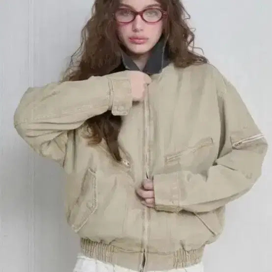 [BUNJANG] The Owk Work Jacket Beige / 더오유 워크자켓판매합니다