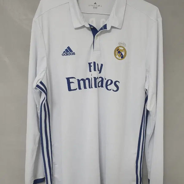 [BUNJANG] Adidas Real Madrid 2016-17 Long Sleeve Home Authentic Jersey - Sergio Ramos #4 (2XL) / [라모스]아디다스 정품 레알마드리드 롱슬리브 홈 유니폼
