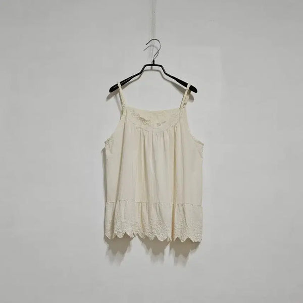 [BUNJANG] Lace Cotton Inner Tank Top / 레이스 코튼 이너나시