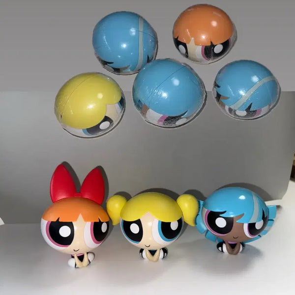 [BUNJANG] Powerpuff Girls Big Face Figure Gacha 3-Set (Unsealed) / (미개봉) 파워퍼프걸 빅페이스 피규어 가챠 / 3종 세트
