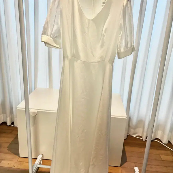 [BUNJANG] White Short Sleeve Dress / 화이트 반팔 원피스
