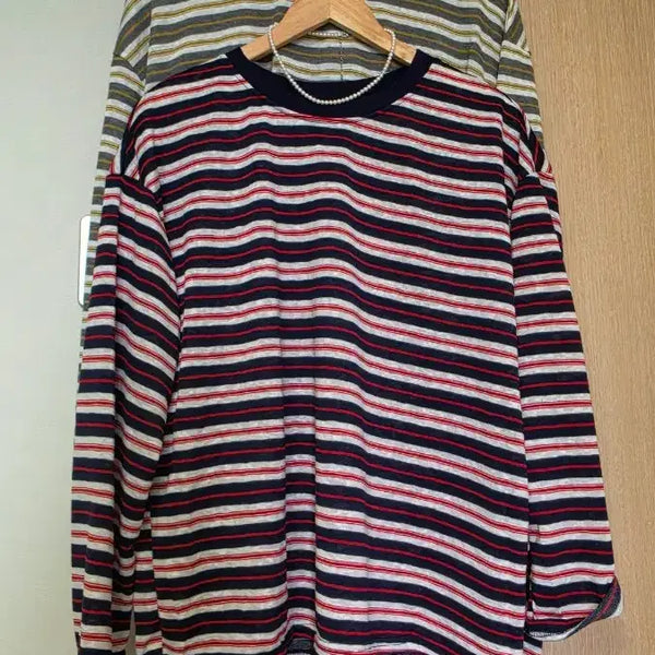 [BUNJANG] Striped Long Sleeve T-Shirt / 단가라 긴팔 티셔츠