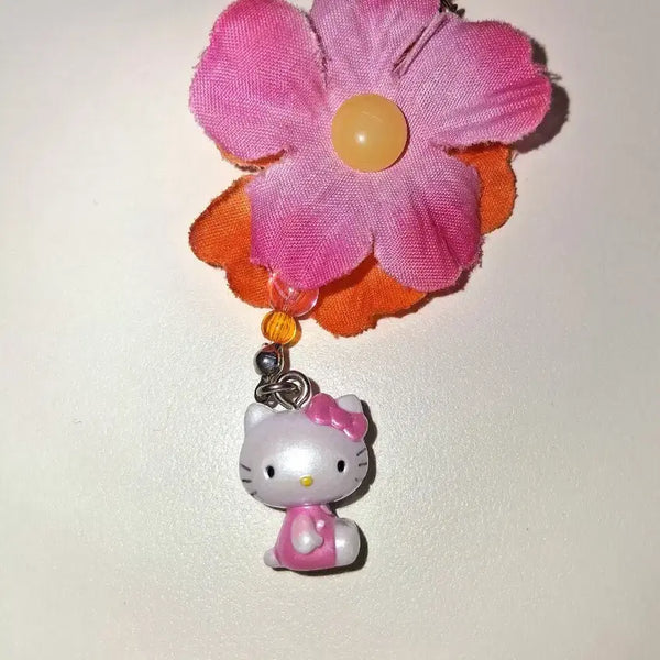 [BUNJANG] Vintage Flower Hello Kitty Strap / 고전 꽃키티스트랩