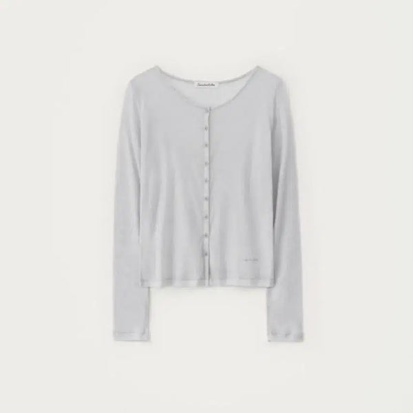 [BUNJANG] Somewherebutter New Ruby Button Cardigan Grey / 썸웨어버터 somewherebutter 뉴 러비 버튼 가디건 그레이