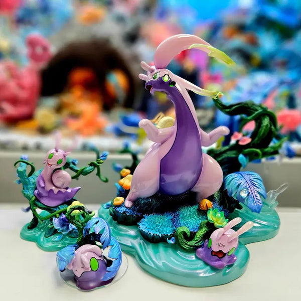[BUNJANG] Scale World Wu Goodra Evolution Tree Resin Statue / 스케일월드 Wu 미끄래곤 진화트리 포켓몬 레진