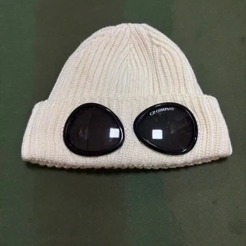 [BUNJANG] CP Company Goggle Beanie White / CP컴퍼니 고글 비니 화이트