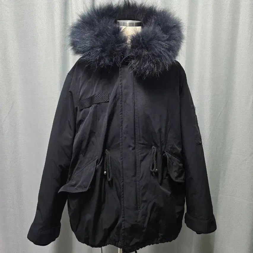 [BUNJANG] Imvely Racoon Fur Parka Size 66 / 임블리  라쿤퍼 야상66