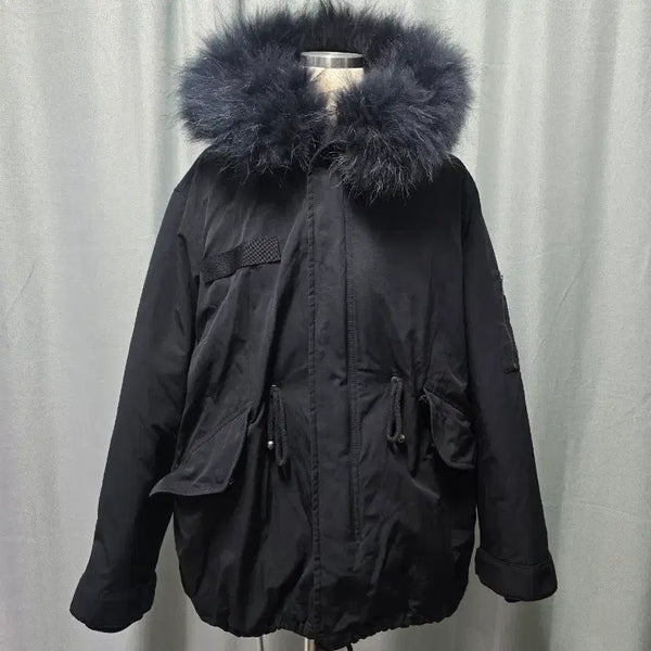 [BUNJANG] Imvely Racoon Fur Parka Size 66 / 임블리  라쿤퍼 야상66