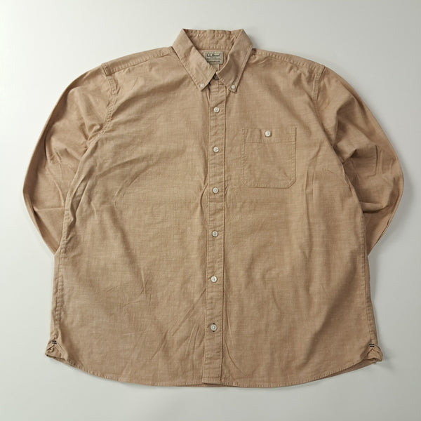 [BUNJANG] LL Bean Cotton Spandex Button-Down Shirt Sand Beige / CC030 L 엘엘빈 코튼스판 샌드베이지 셔츠 남방