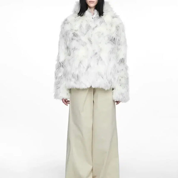 [BUNJANG] Nache Reversible Fur Hoodie Jacket / Nache 나체 REVERSIBLE HOODIE FUR 우먼 리버시블 포우퍼자켓 보헴서 에트오소메 퍼자켓 퍼후드