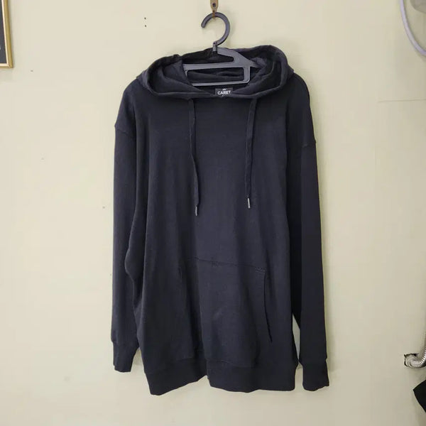 [BUNJANG] CARET Basic Cotton Plain Hoodie Black 2XL / [2XL] 캐럿(CARET) 베이직 코튼 무지 후드티 블랙
