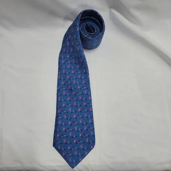 [BUNJANG] Hermes Dragon and Rabbit Pattern Silk Tie / 에르메스 넥타이/a998