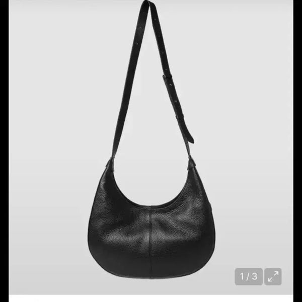 [BUNJANG] Afterpray Crescent Mini Leather Bag Black / 애프터프레이 크레센트 미니 레더백 블랙 가방