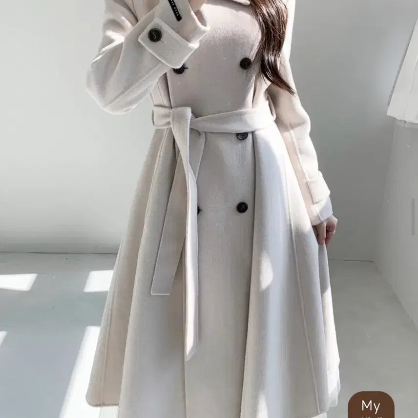 [BUNJANG] Lightme Audrey Hepburn Coat Ivory / 라이트미 오드리햅번코트 아이보리