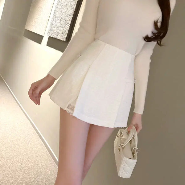 [BUNJANG] Rachel Lace Tweed Skirt / 라첼 레이스 트위드 스커트