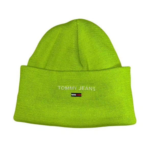 [BUNJANG] Tommy Jeans Lime Fluorescent Beanie / 실착1회 타미진스 정품 라임 형광 비니