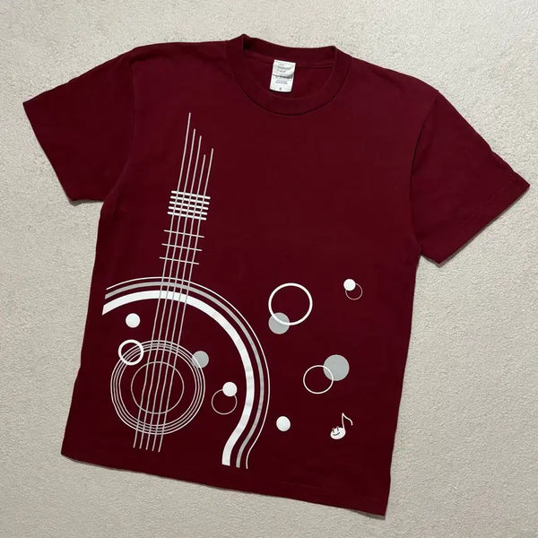 [BUNJANG] Uta no Prince-sama Burgundy Short Sleeve T-Shirt (Vintage) / 일본빈티지 우타프리 노래의 왕자님 버건디 반팔 티셔츠