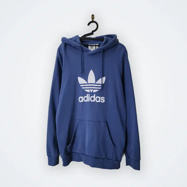 [BUNJANG] Adidas Logo Hoodie Sky Blue M / [M] 아디다스 로고 후드티 스카이블루