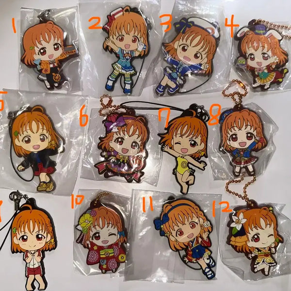 [BUNJANG] Love Live! Sunshine!! Chika Takami Rubber Strap Keychain / 러브라이브 선샤인 타카미 치카 러버스트랩 키링