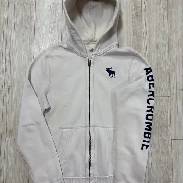 [BUNJANG] Abercrombie & Fitch White Hoodie L / 아베크롬비 후드집업 화이트 L