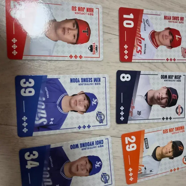 [BUNJANG] Baseball Player Trading Cards Bundle (Han Jun-su, Ahn Sang-hyun, Jeon Jun-woo, Kim Sung-yun, Choi Hyung-woo, Hwang Jun-seo) / 야구 카드 한준수/안상현/전준우/김성윤/최형우/황준서