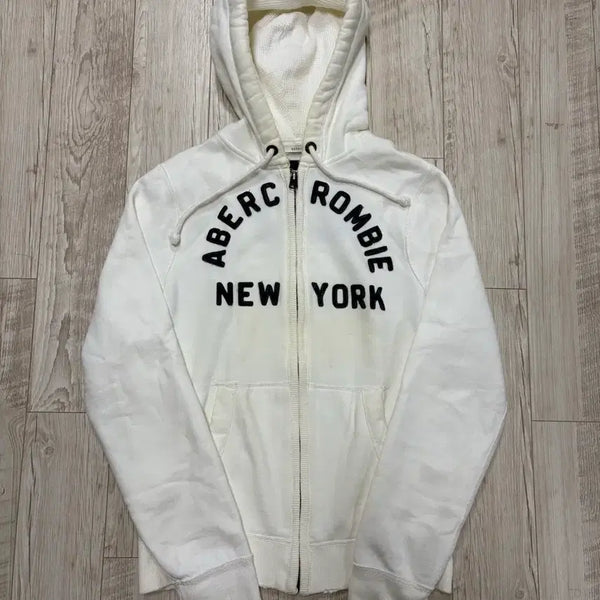 [BUNJANG] Abercrombie & Fitch White Hoodie Zip-Up L / 아베크롬비 후드집업 화이트 L
