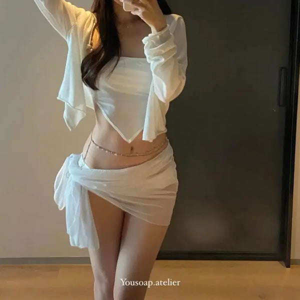 [BUNJANG] YUSOP Shell Swimwear White Size S / 유솝 쉘 스윔웨어 S 화이트 판매합니다