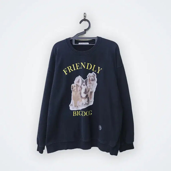 [BUNJANG] TheOpen Product Print Loose Fit Sweatshirt Navy / [OS] TheOpen Product 프린트 루즈핏 맨투맨 네이비
