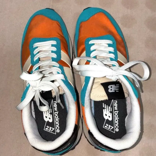 [BUNJANG] New Balance 237 Sneakers Orange/Teal (US 6) / 실착1 뉴발란스 237 오렌지/틸 스니커즈 230