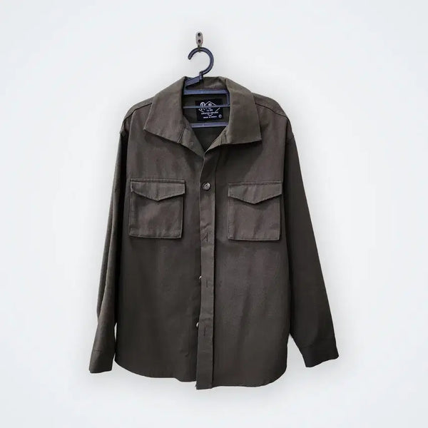 [BUNJANG] ReBorn Loose Fit Shirt Olive Green / [Free] ReBorn 루즈핏 셔츠 올리브그린