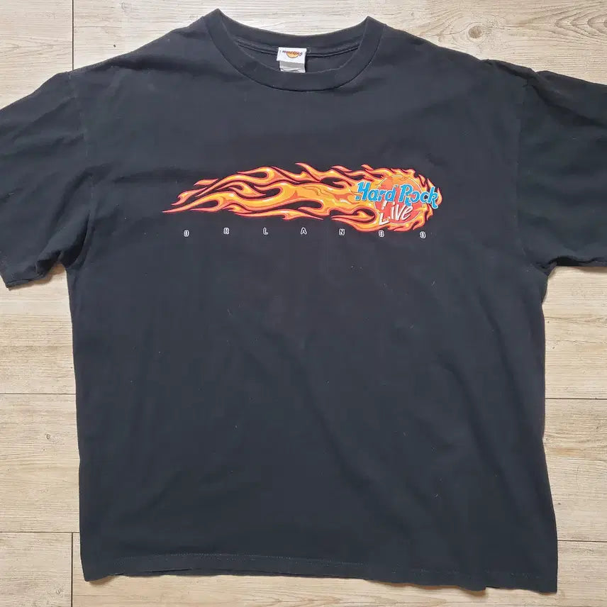 [BUNJANG] Hard Rock Cafe Flame T-Shirt / 하드락카페 플레임 티셔츠
