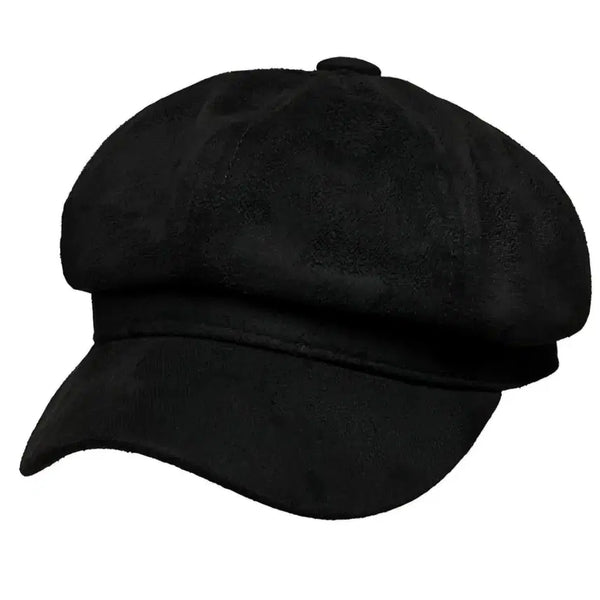 [BUNJANG] Black Faux Suede Basic Hunting Cap / 헌팅캡 판매