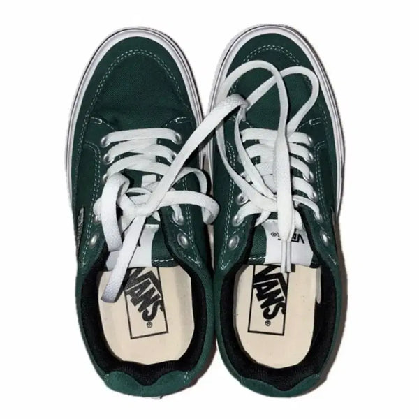 [BUNJANG] Vans Forest Green Low-Top Canvas Shoes 225 / 실착1 반스 포레스트 그린 로우탑 캔버스 225