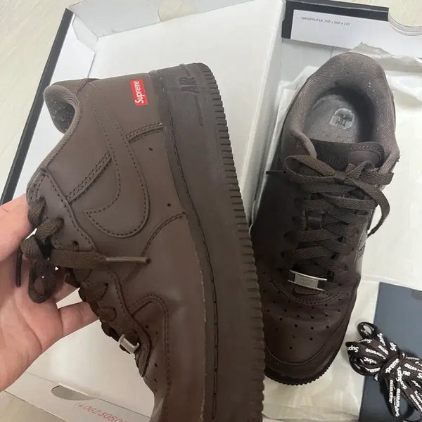 [BUNJANG] Nike x Supreme Air Force 1 Low Baroque Brown / 나이키X슈프림 에어포스 1 로우 바로크 브라운 240