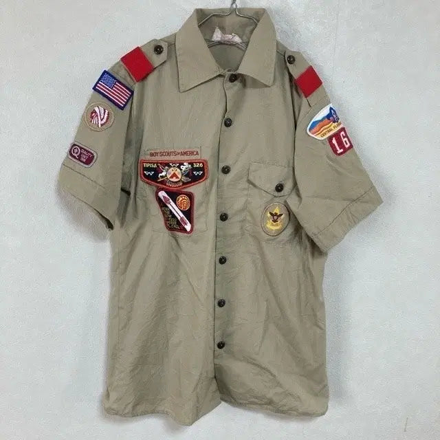 [BUNJANG] USAF Vintage "Boy Scout" Patch T-Shirt / 미제 보이스카웃 반팔 셔츠 판매