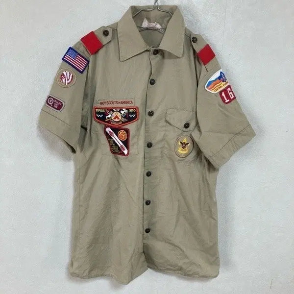 [BUNJANG] USAF Vintage "Boy Scout" Patch T-Shirt / 미제 보이스카웃 반팔 셔츠 판매