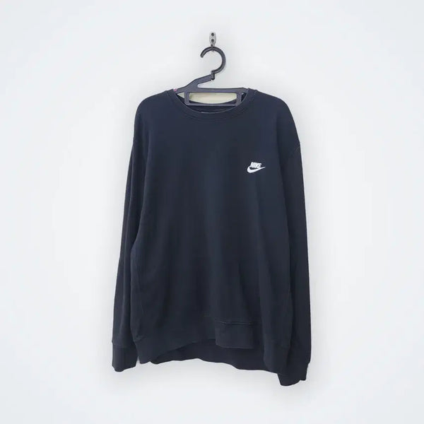 [BUNJANG] Nike Logo Embroidered Sweatshirt Black XL / [XL] 나이키 로고 자수 맨투맨 블랙