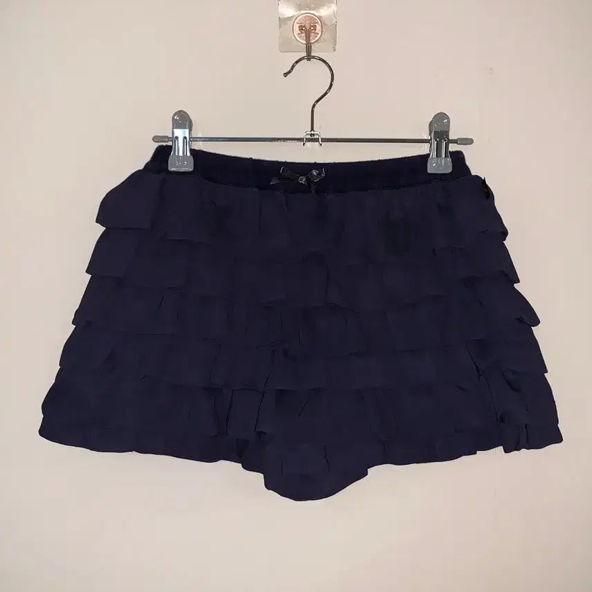 [BUNJANG] Navy Frill Tiered Skirt Culottes / 네이비 프릴 캉캉 스커트 큐롯