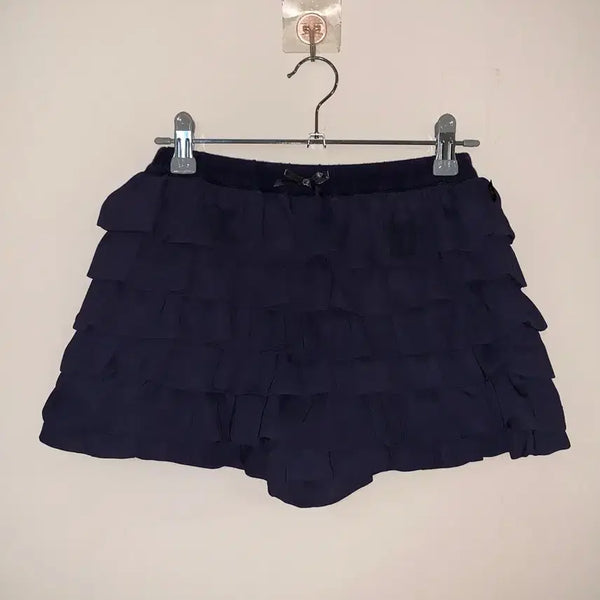 [BUNJANG] Navy Frill Tiered Skirt Culottes / 네이비 프릴 캉캉 스커트 큐롯