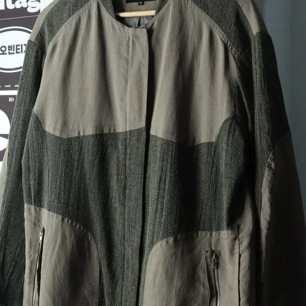 [BUNJANG] Brand Vintage Zip-Up Windbreaker Jacket Linen / W(M-L) 브랜드빈티지 집업 바람막이 점퍼자켓 린넨 마-H38498