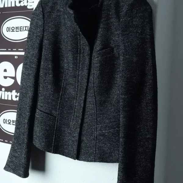 [BUNJANG] W(S-M) Zip-up Windbreaker Jumper Jacket Crop Wool H38501 / W(S-M) 주크 쥬크 집업 바람막이 점퍼자켓 크롭 울-H38501