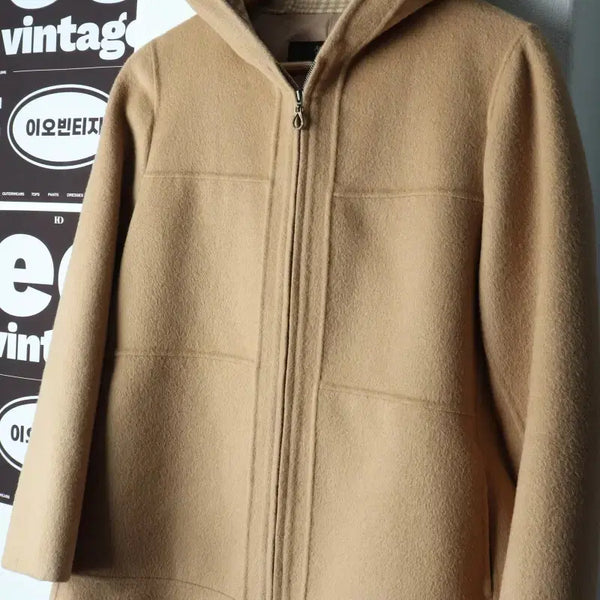 [BUNJANG] W(M) Anzic Zip-up Windbreaker Jumper Jacket - Beige Check / W(M) 안지크 집업 바람막이 점퍼자켓 베이지 체크 키치 코어-H38502