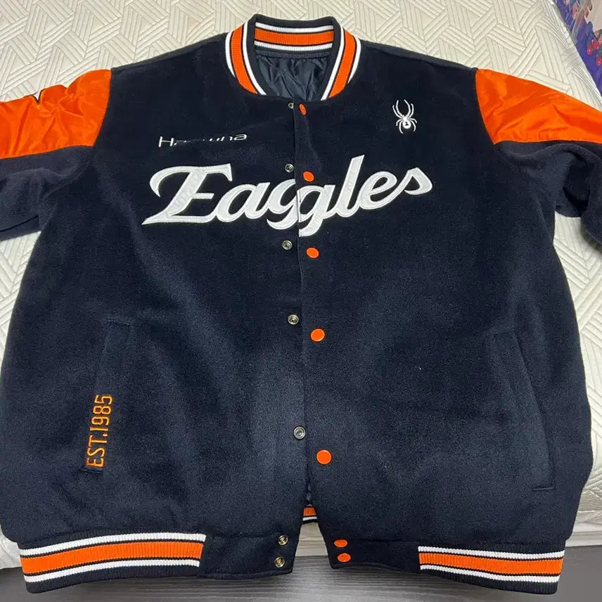 [BUNJANG] Spider Hanwha Eagles Reversible Baseball Jacket XL (105) / 스파이더 한화 이글스 춘추 양면 점퍼 XL(105)
