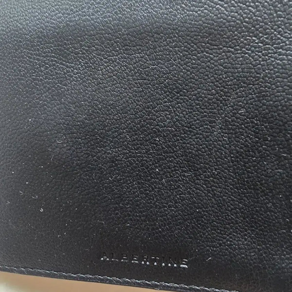 [BUNJANG] Albertino Black Leather Bifold Wallet / 알베르티노 블랙 가죽 반지갑