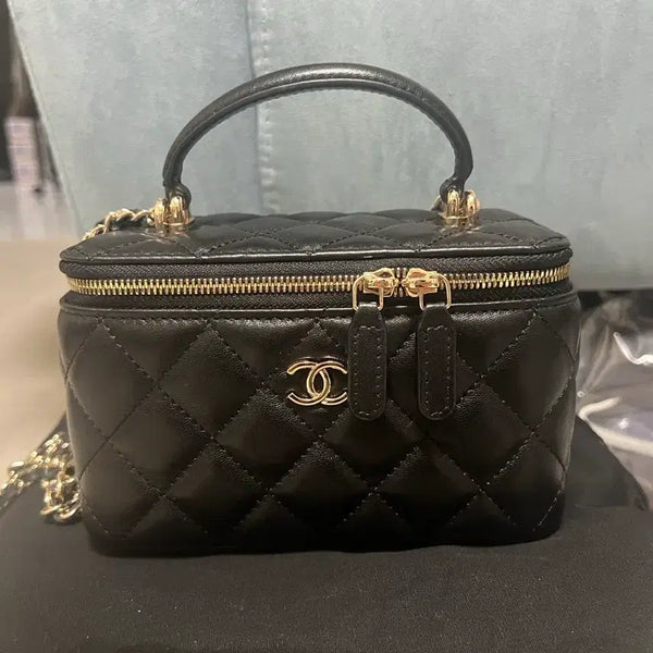 [BUNJANG] Chanel Top Handle Vanity Bag Lambskin / 샤넬 탑핸들 베니티백