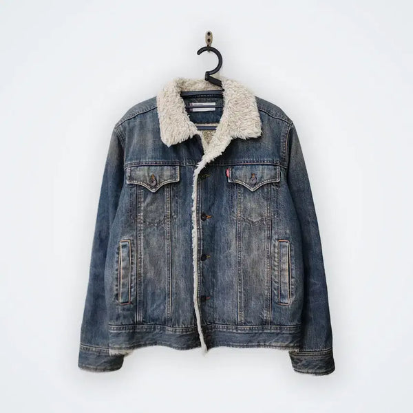[BUNJANG] Levi's Sherpa Lined Denim Jacket Blue / [M] 리바이스 털 안감 데님 자켓 블루