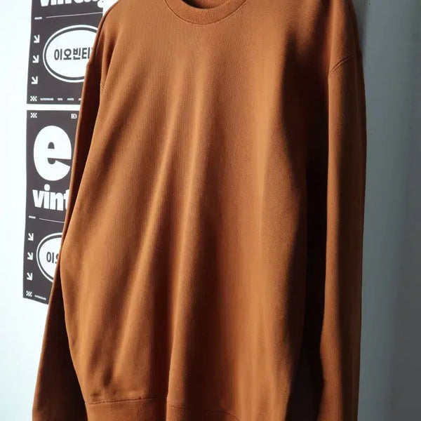 [BUNJANG] Javaness Plain Oversized Sweatshirt T-shirt (Camel) / (L-2XL) 자바나스 맨투맨 티셔츠 된장 카멜 무지 박시-H38514