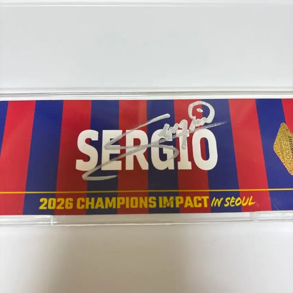 [BUNJANG] Limited Edition Busquets Signed Locker Room Nameplate Barcelona / [한정판] 바르셀로나 내한 부스케츠 싸인 라커룸 네임플레이트