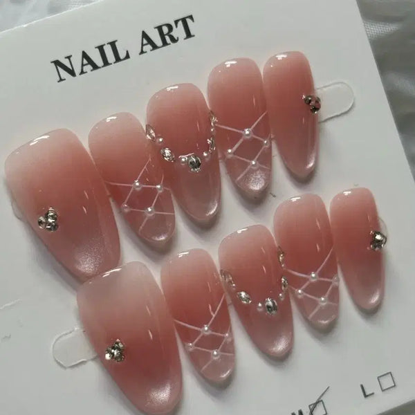 [BUNJANG] Handmade Nail Tips - Size M (2.5cm Length) / 수제네일팁 M(2.5cm)